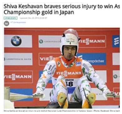 Shiva Keshavan braves serious injury to win Asian Luge Championship gold in Japan